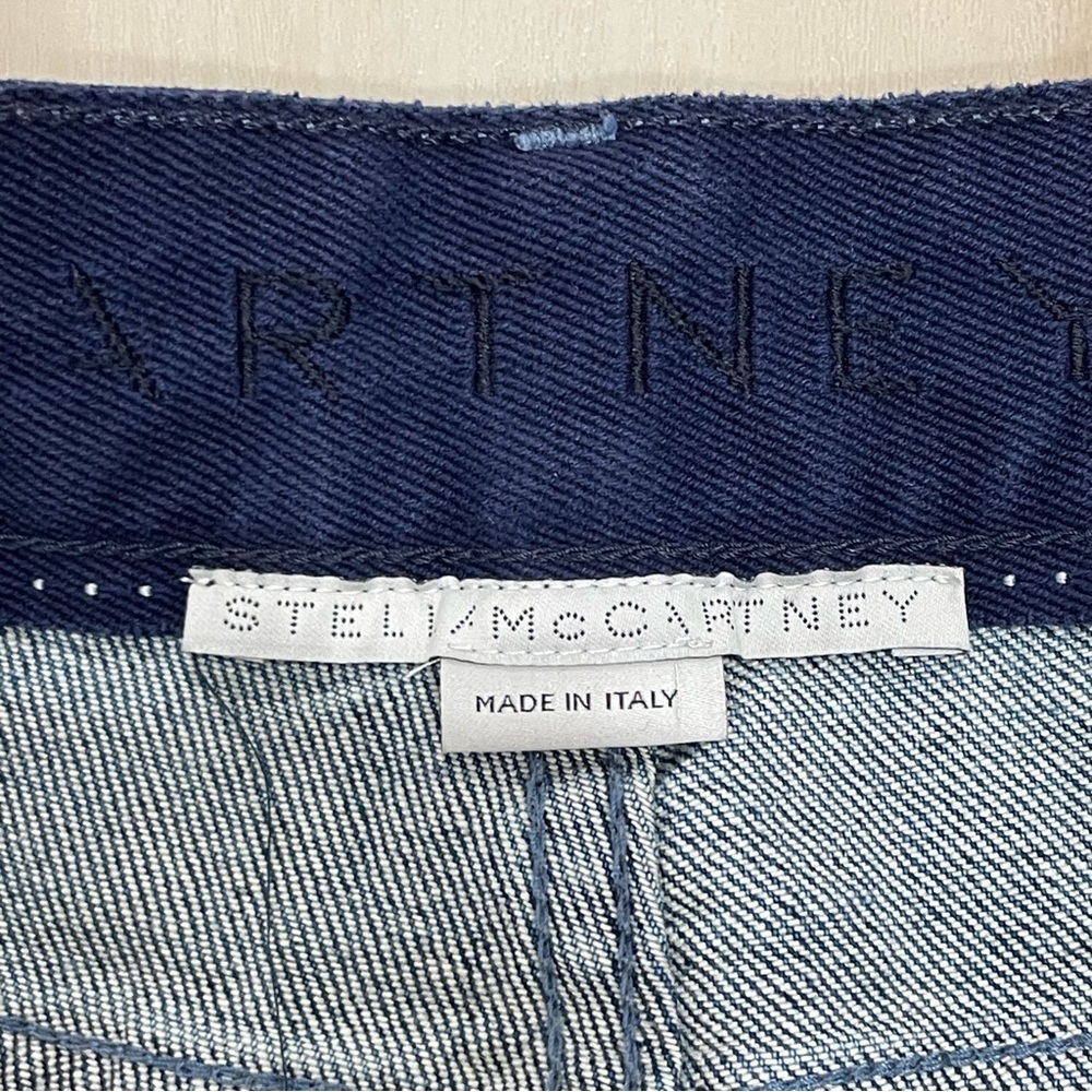Stella McCartney Women's 29 Fringe Hem Kick Flare Jeans Stretch Mid Rise - Picture 10 of 15